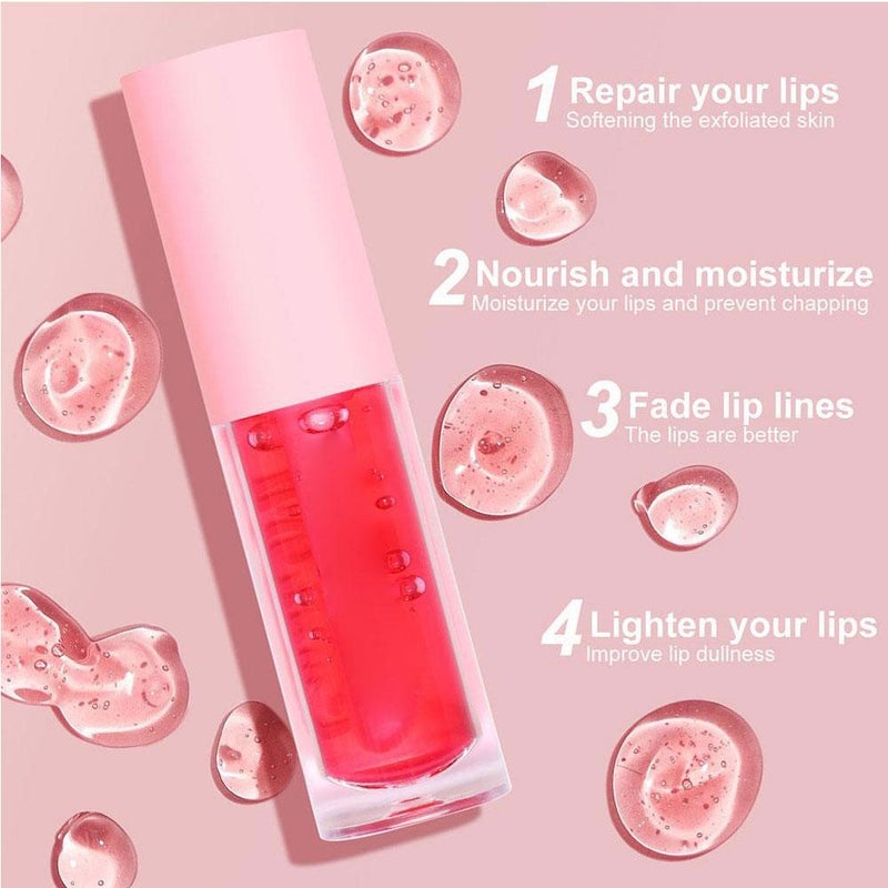 زيت شفاه مرطب شفاف صغير يتغير لونه حسب درجة الحرارة، لامع، 6 ألوان، يدوم طويلاً، يغذي ويصلح الشفاه الجافة (الأسلوب 5) (الأسلوب 5) - Image 5